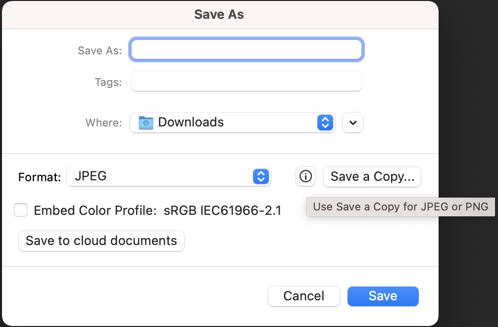 what to save as from photoshop for icon mac
